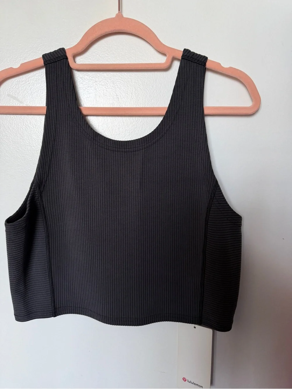 NWT Lululemon Ribbed Softstreme Cropped Tank Top Black